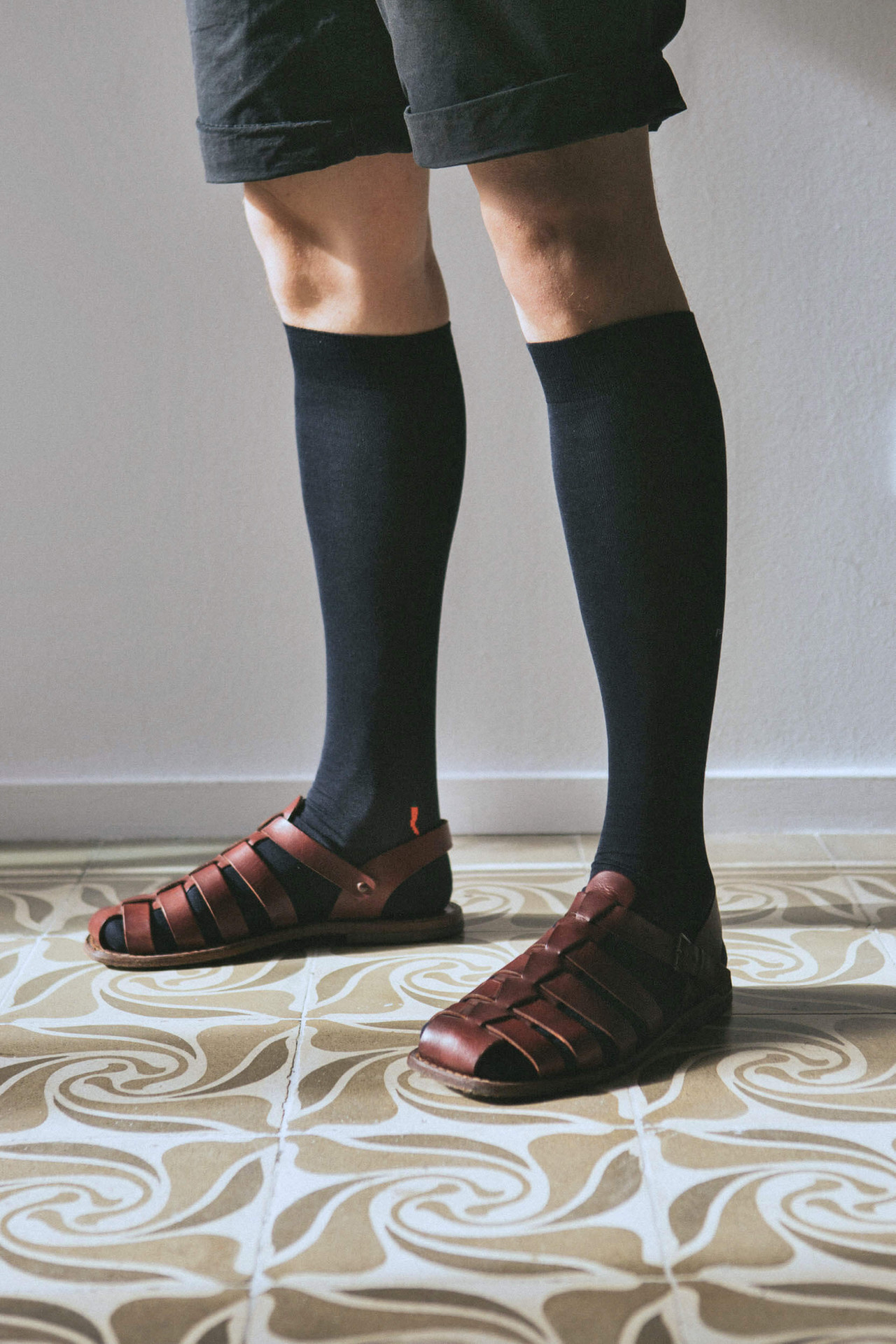 100% cotton long socks chilly pepper